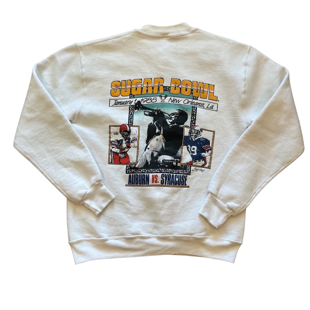 Vintage 1988 Sugar Bowl Auburn vs Syracuse Russell Athletic Sweatshirt Mens M - Picture 7 of 10
